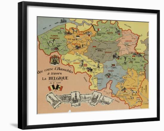 Une course d'automobile-null-Framed Giclee Print