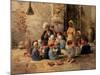 Une Ecole Au Caire (Egypte). (A School in Cairo). Un Instituteur Interroge Des Garcons Dans Une Cla-Konstantin Egorovich Makovsky-Mounted Giclee Print