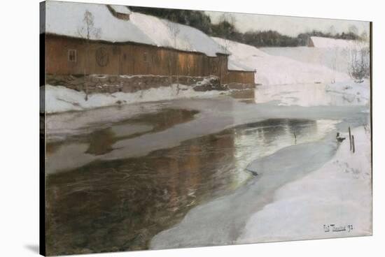 Une fabrique en Norvège-Fritz Thaulow-Stretched Canvas