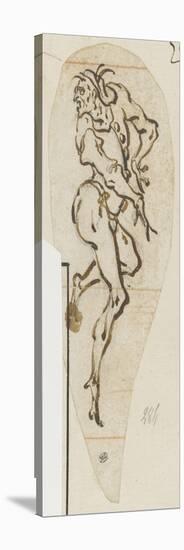 Une figure nue, grotesque se retournant à gauche-Jacques Callot-Stretched Canvas