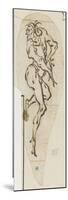 Une figure nue, grotesque se retournant à gauche-Jacques Callot-Mounted Giclee Print