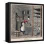 Une Fromagerie Illustration-Stefano Bianchetti-Framed Stretched Canvas