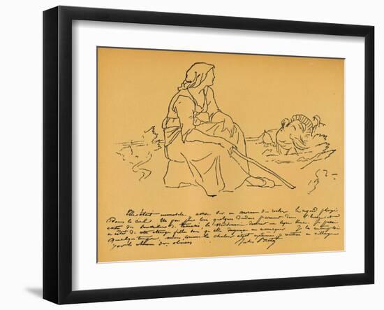 Une Gardeuse De Dindons, C19th Century-null-Framed Giclee Print