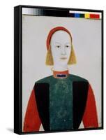 Une Jeune Fille (A Girl). Peinture De Kasimir Severinovich Malevitch (Malevich, Malevic) (1878-1935-Kazimir Severinovich Malevich-Framed Stretched Canvas