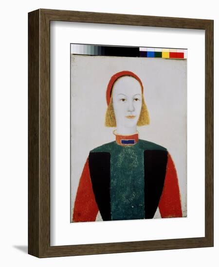 Une Jeune Fille (A Girl). Peinture De Kasimir Severinovich Malevitch (Malevich, Malevic) (1878-1935-Kazimir Severinovich Malevich-Framed Giclee Print