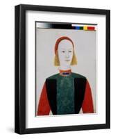 Une Jeune Fille (A Girl). Peinture De Kasimir Severinovich Malevitch (Malevich, Malevic) (1878-1935-Kazimir Severinovich Malevich-Framed Giclee Print