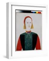 Une Jeune Fille (A Girl). Peinture De Kasimir Severinovich Malevitch (Malevich, Malevic) (1878-1935-Kazimir Severinovich Malevich-Framed Giclee Print