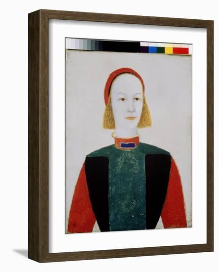 Une Jeune Fille (A Girl). Peinture De Kasimir Severinovich Malevitch (Malevich, Malevic) (1878-1935-Kazimir Severinovich Malevich-Framed Giclee Print