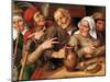 Une Joyeuse Compagnie - A Merry Company, by Massys (Matsys), Jan (1510-1575). Oil on Wood, 1564. Di-Jan Massys-Mounted Giclee Print