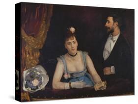 Une loge aux Italiens-a box at the Italian Opera, around 1874 Canvas, 98 x 130.-Eva Gonzales-Stretched Canvas