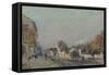 Une Rue À Marly, 1876-Alfred Sisley-Framed Stretched Canvas