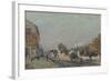 Une Rue À Marly, 1876-Alfred Sisley-Framed Giclee Print