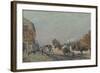Une Rue À Marly, 1876-Alfred Sisley-Framed Giclee Print