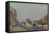 Une Rue À Marly, 1876-Alfred Sisley-Framed Stretched Canvas