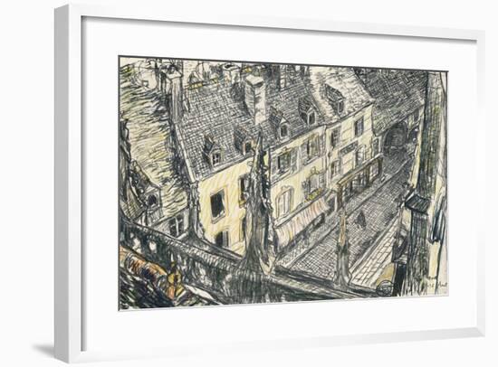 'Une Rue De Valogne', c1911-Georges Dupuis-Framed Giclee Print