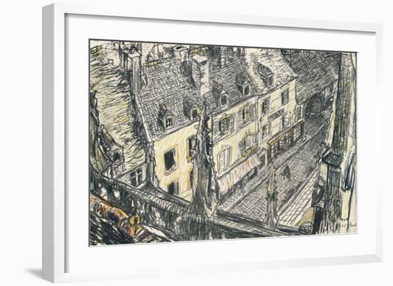 'Une Rue De Valogne', c1911-Georges Dupuis-Framed Giclee Print