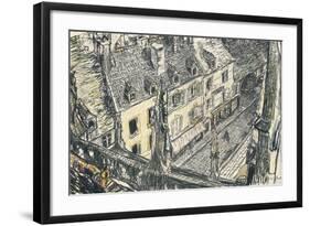 'Une Rue De Valogne', c1911-Georges Dupuis-Framed Giclee Print