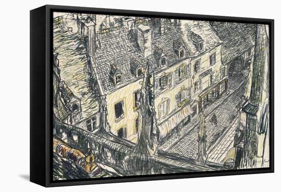 'Une Rue De Valogne', c1911-Georges Dupuis-Framed Stretched Canvas