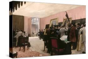 Une séance du jury de peinture au Salon des Artistes français (1883 ?)-Henri Gervex-Stretched Canvas