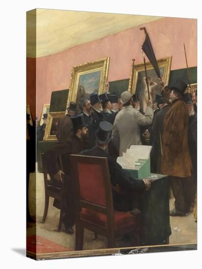 Une séance du jury de peinture au Salon des Artistes français (1883 ?)-Henri Gervex-Stretched Canvas