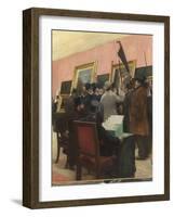 Une séance du jury de peinture au Salon des Artistes français (1883 ?)-Henri Gervex-Framed Giclee Print