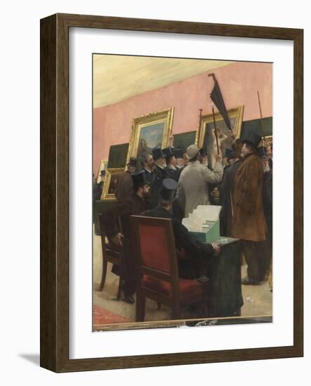 Une séance du jury de peinture au Salon des Artistes français (1883 ?)-Henri Gervex-Framed Giclee Print