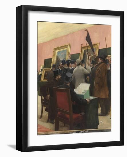 Une séance du jury de peinture au Salon des Artistes français (1883 ?)-Henri Gervex-Framed Giclee Print