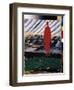 Une Silhouette Rouge (A Red Figure). Peinture De Kasimir Severinovch Malevitch (Malevich, Malevic)-Kazimir Severinovich Malevich-Framed Giclee Print