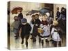 Une Sortie De Classe-Henri Jules Geoffroy-Stretched Canvas