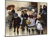 Une Sortie De Classe-Henri Jules Geoffroy-Mounted Giclee Print