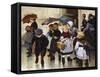 Une Sortie De Classe-Henri Jules Geoffroy-Framed Stretched Canvas