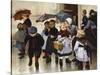Une Sortie De Classe-Henri Jules Geoffroy-Stretched Canvas