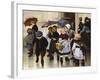 Une Sortie De Classe-Henri Jules Geoffroy-Framed Giclee Print