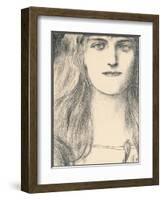 Une Tete De Face, 1898-Fernand Khnopff-Framed Giclee Print