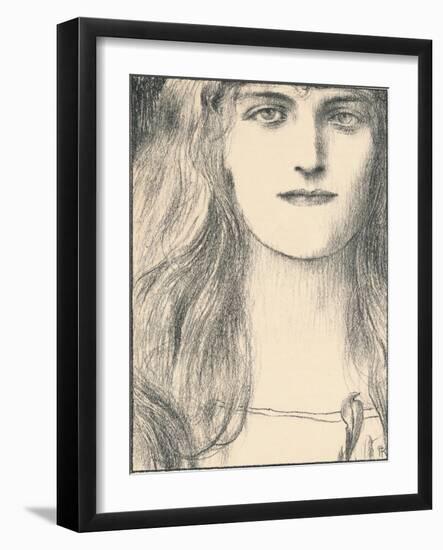 Une Tete De Face, 1898-Fernand Khnopff-Framed Giclee Print