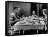 Unemployed Family around the Dinner Table-Hansel Mieth-Framed Stretched Canvas