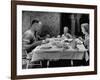 Unemployed Family around the Dinner Table-Hansel Mieth-Framed Premium Photographic Print