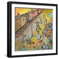 Unemployed Men Robbing an Apple Orchard-Ronald Ginther-Framed Giclee Print