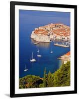 Unesco World Heritage Old Town Harbour, Dubrovnik, Croatia-Christian Kober-Framed Photographic Print