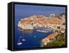 Unesco World Heritage Old Town Harbour, Dubrovnik, Croatia-Christian Kober-Framed Stretched Canvas