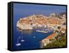 Unesco World Heritage Old Town Harbour, Dubrovnik, Croatia-Christian Kober-Framed Stretched Canvas