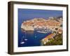 Unesco World Heritage Old Town Harbour, Dubrovnik, Croatia-Christian Kober-Framed Photographic Print