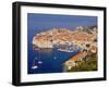 Unesco World Heritage Old Town Harbour, Dubrovnik, Croatia-Christian Kober-Framed Photographic Print