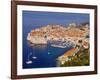 Unesco World Heritage Old Town Harbour, Dubrovnik, Croatia-Christian Kober-Framed Photographic Print