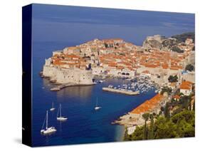 Unesco World Heritage Old Town Harbour, Dubrovnik, Croatia-Christian Kober-Stretched Canvas