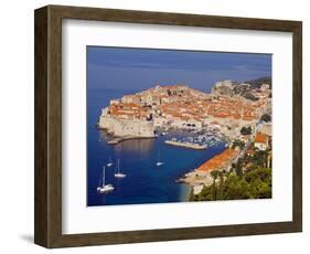 Unesco World Heritage Old Town Harbour, Dubrovnik, Croatia-Christian Kober-Framed Photographic Print