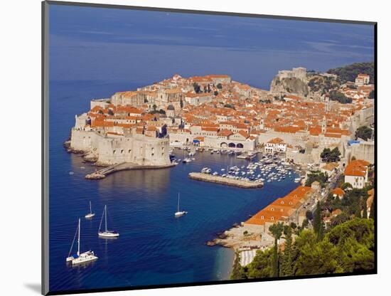 Unesco World Heritage Old Town Harbour, Dubrovnik, Croatia-Christian Kober-Mounted Photographic Print