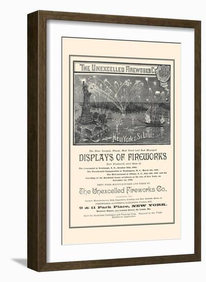 Unexcelled Fireworks Company-null-Framed Art Print