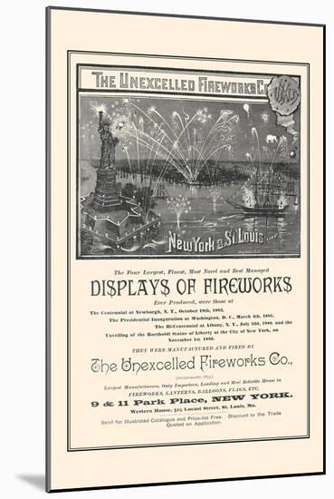 Unexcelled Fireworks Company-null-Mounted Art Print