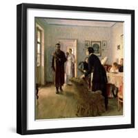 Unexpected Return, C1884-C1888-Il'ya Repin-Framed Giclee Print